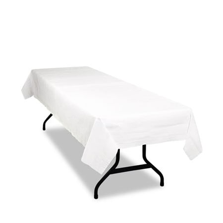 Tablemate Products, Co. Tablemate, Table Set Poly Tissue Table Cover, 54 X 108, White, 6PK PT549WH